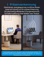 Meross Präsenzmelder Matter Over Thread – IP67 Bewegungsmelder mit 3-Zonen-Erkennung für HomeKit & Alexa – Bild 5