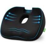 AUVON Orthopädisches Sitzkissen mit U-Form & Loch – Steißbeinentlastung für Büro & Auto
