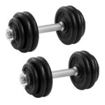 SONGMICS Hantelset 50 kg mit Gusseisen – Verstellbare Kurzhanteln für Kraft & Fitnesstraining