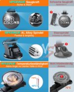 VANMASS Handyhalterung Auto 2026 – 4in1 Lüftung & Saugnapf für iPhone & Samsung – Bild 8