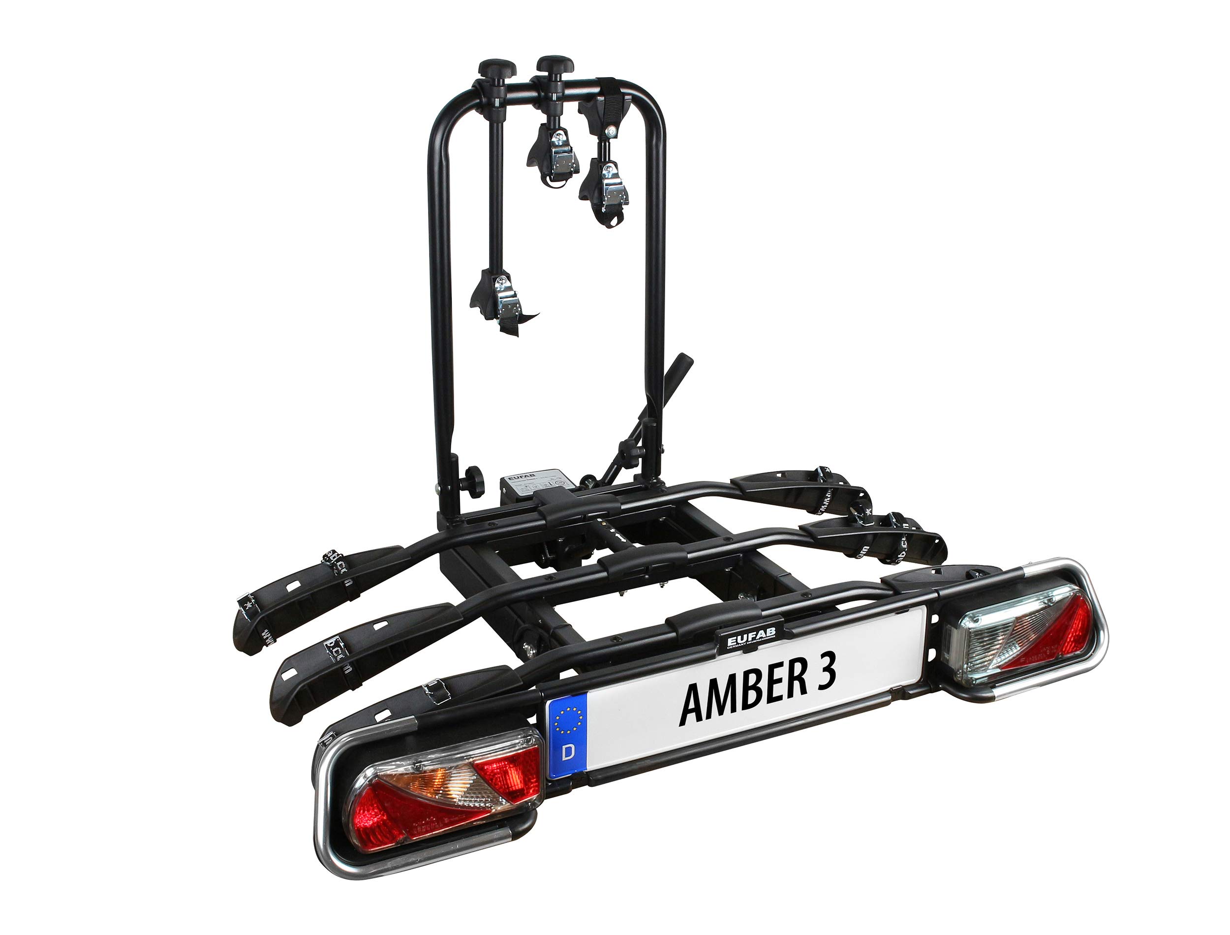 71e7EzXVK3L._SY1900_.jpg EUFAB AMBER 3 Fahrradträger für Anhängerkupplung – E-Bike geeignet, 3 Fahrräder – Bild 1