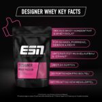 ESN Designer Whey Proteinpulver 2x1kg Chocolate – 23g Protein pro Portion + Gratis Shaker – Bild 3