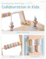 ROBOTIME Lauflernwagen Holz mit Aktivitätscenter – Montessori Baby Walker für 10 Monate bis 2 Jahre – Bild 5