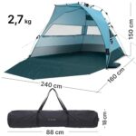 qeedo Quick Bay Pro Strandmuschel – UV80 Sonnenschutz für 3 Personen mit Quick-Up System – Bild 2