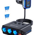 SONRU 180W KFZ Zigarettenanzünder Verteiler 7 in 1 – 4 USB & 3 Steckdosen für 12V/24V