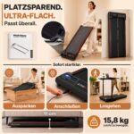 Sportstech WalkMate Walking Pad – Klappbares Laufband mit Steigung für Home Office bis 120 kg – Bild 2
