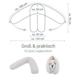 Theraline Dodo Pillow Premium 180 cm – Stillkissen & Schwangerschaftskissen mit Baumwollbezug – Bild 2