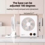 VEMONT Mini Tischventilator mit 5000mAh Akku & Fernbedienung – Tragbar & leise – Bild 2