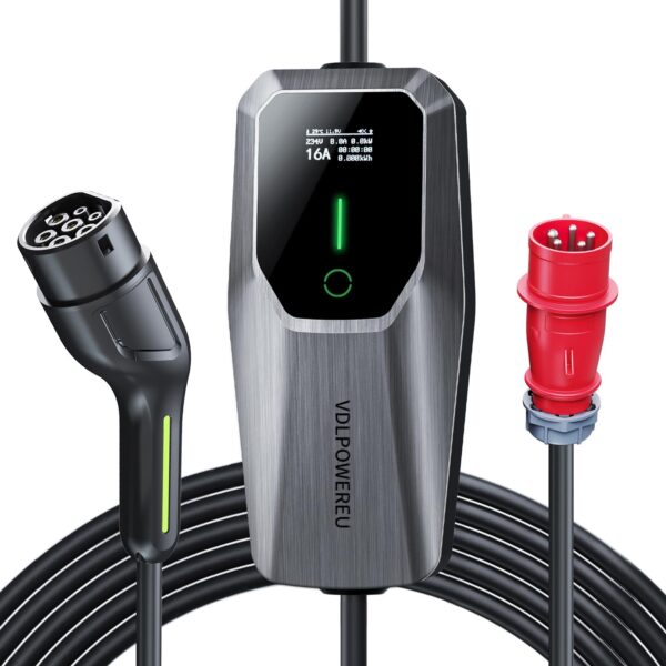 Mobile Wallbox 11 kW Typ 2 – 5 m Ladekabel 3-phasig für alle Elektrofahrzeuge