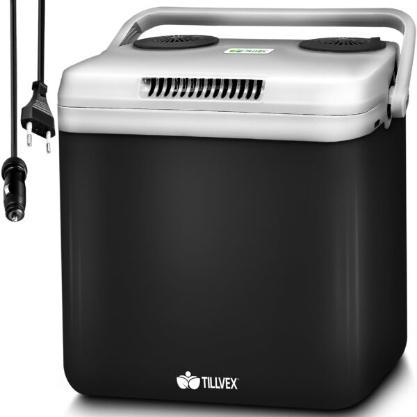 tillvex Kühlbox 32L elektrisch – Kühl- & Wärmefunktion für Auto, Camping & Urlaub