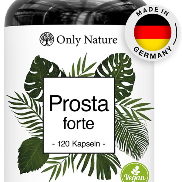 Only Nature Prosta Kapseln Hochdosiert – Prostata-Formel mit Kürbiskern & Sägepalme für Männer