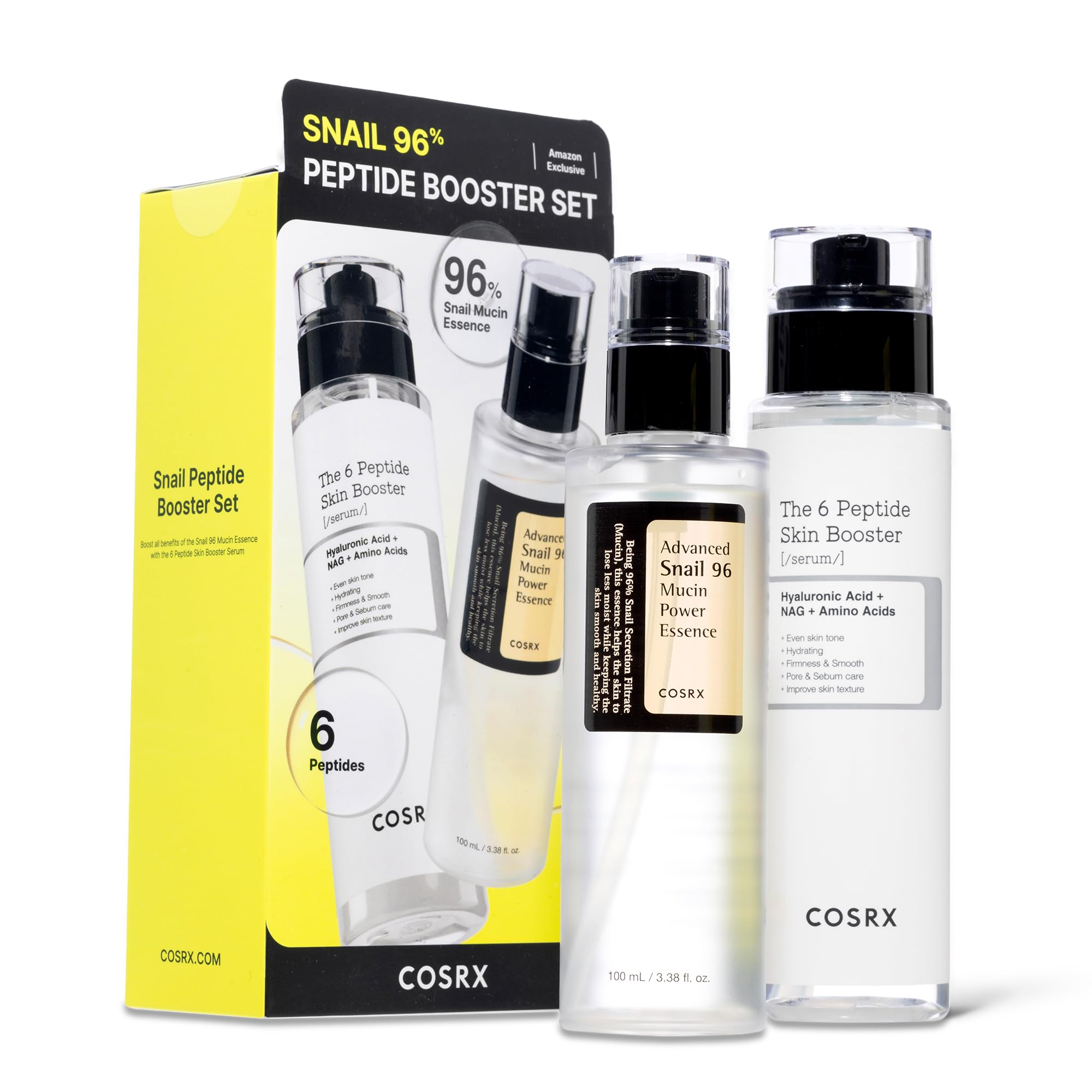 71efdgMUtML._SY2000_.jpg COSRX Snail Mucin 96% Peptide Booster Set – Koreanische Anti-Aging Gesichtspflege – Bild 1