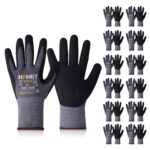 HPHST SF001TS Arbeitshandschuhe 12 Paar – Montagehandschuhe mit Smart Touch & Nitrilschaum