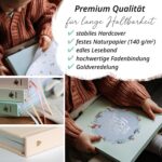 Rabano Art Babyalbum 176 Seiten mit Goldprägung – Erinnerungsbuch erstes Jahr Mint – Bild 6