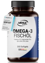 Omega-3 Kapseln hochdosiert – 300 Fischöl Kapseln mit EPA & DHA – Wehle Sports