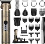 Hatteker 8in1 Bartschneider & Haartrimmer – Profi-Trimmer mit T-Klinge für Herren