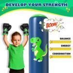 QPAU Aufblasbarer Boxsack Kinder 120cm – Standsack für Karate & Taekwondo ab 3 Jahren – Bild 2