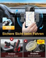 VANMASS 2026 Handyhalterung Auto Lüftung – 360° drehbar mit Militär-Standard für iPhone & Samsung – Bild 5