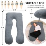 Chilling Home U-förmiges Schwangerschaftskissen 140cm – Ganzkörper Seitenschläferkissen & Stillkissen – Bild 2