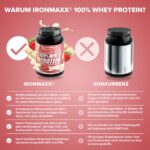 IronMaxx 100% Whey Protein 900g Strawberry White Chocolate – Muskelaufbau mit BCAAs & EAAs – Bild 3
