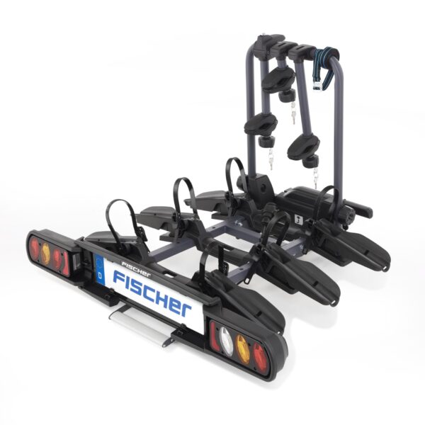 FISCHER Kupplungsfahrradträger ProlineEvo 3 – Transport für 3 Fahrräder & E-Bikes
