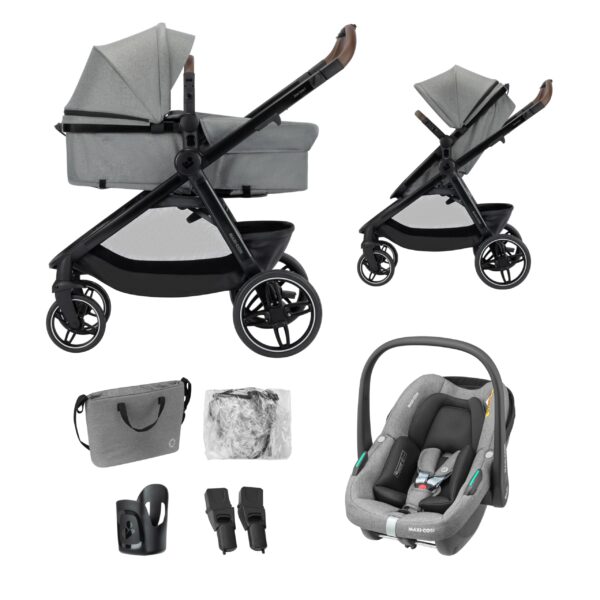 Maxi-Cosi Zelia Select Trio – 3-in-1 Kinderwagen mit CabrioFix i-Size (0–22 kg)