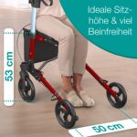 ELONEO Aluminium-Rollator faltbar mit Sitz – Leichtgewicht-Gehhilfe für mobile Senioren – Bild 9