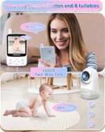 HelloBaby Babyphone mit Kamera – 29h Akkulaufzeit, Pan-Tilt 318°, Infrarot-Nachtsicht – Bild 8
