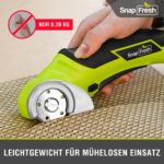 SnapFresh Elektrischer Kartonschneider 4V kabellos – Selbstschärfende Rundklingen für Karton & Pappe – Bild 7