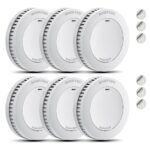 Runidur Rauchmelder 6er Set – 10 Jahre Batterie, TÜV-zertifiziert, selbstklebend