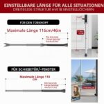 AceMining Türsicherheitsstange Weiss – Verstellbarer Einbruchschutz für Türen & Fenster – Bild 3