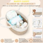 Baby-Geschenkkorb mit Windel-Caddy, Sensorikbuch & Meilensteinkarten – Unisex Neugeboreneset – Bild 4