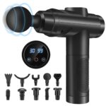Zerolia Massagepistole mit 30 Geschwindigkeiten & 10 Massageköpfen – Profi Muscle Gun