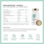 Mönchspfeffer Kapseln hochdosiert – 100 mg Vitex + Vitamin B6, B12, Eisen – vegan – Bild 5