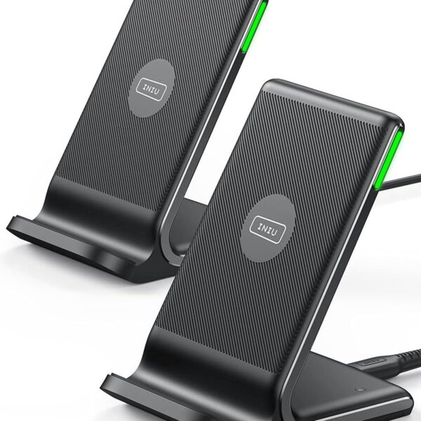 INIU Wireless Charger 2er Set mit 15W Schnellladung – Kabellose Ladestation für iPhone & Samsung