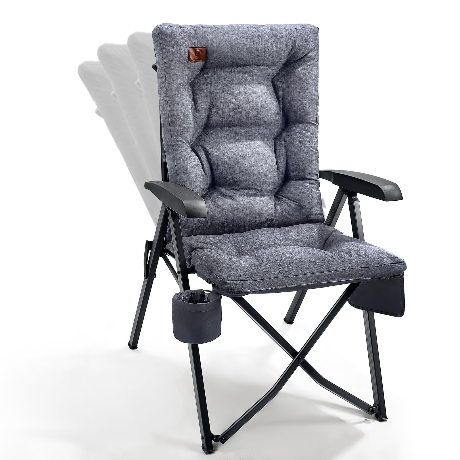 71gCbfpKbQL._SY1600_.jpg EVER ADVANCED Campingstuhl Faltbar mit 4-fach verstellbarer Rückenlehne – bis 150 kg – Bild 1