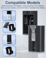 2x 6040mAh Akku mit Dual-Ladestation für Ring Video Doorbell 2/3/4 – Professionelle Ersatzbatterien – Bild 2