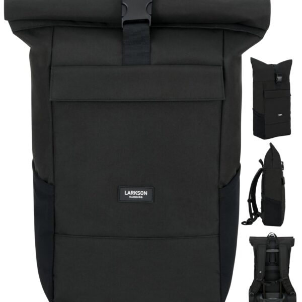 LARKSON Rolltop Rucksack No. 4 mit Laptopfach – Wasserabweisend für Uni, Reisen & Beruf