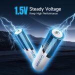 Dracutum AA Wiederaufladbare Lithium Akkus 8er Pack mit Type-C Ladegerät – 3600 mWh, 2000 Zyklen – Bild 3