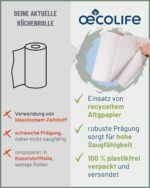 oecolife Küchentücher Recycling 48 Rollen – 3-lagig, Made in Germany – Bild 9