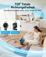 KIMMOO Clip-Ventilator Wiederaufladbar – 100 Stufen, 17h Akku & 360° Rotation – Bild 8