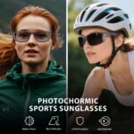 Myiaur Selbsttönende Fahrradbrille Damen Polarisiert – UV400 Sportsonnenbrille – Bild 2