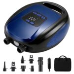 Ruitx 20PSI Elektrische SUP Pumpe 12V – Hochdruck Luftpumpe mit LCD & Auto-Off