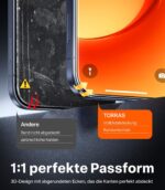 TORRAS Panzerglas für iPhone 17 Pro – 9H+ Härte mit automatischer Montage, 2 Stück – Bild 9