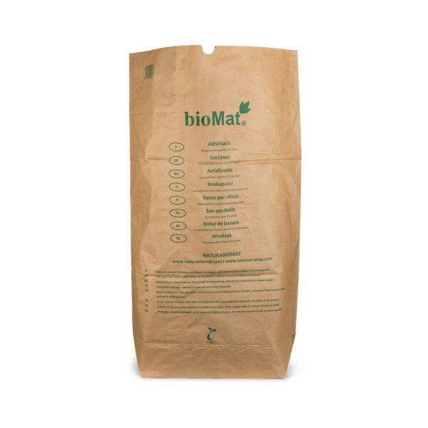 bioMat Kompostierbare Papiersäcke 120l – 25er Set Kraftpapier für Biotonne
