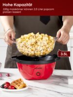 FOHERE Popcornmaschine 3.5L – Elektrischer Popcorn Maker mit Antihaftbeschichtung für Zuhause – Bild 6
