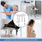 Ez2Care Duschhocker höhenverstellbar 37,5–49,5 cm – Stabiler Badhocker bis 136 kg – Bild 7