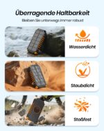 A ADDTOP Solar Power Bank 20000mAh – Kabelloses Schnellladen & Taschenlampe für Outdoor – Bild 5