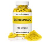 Berberin 500 mg (180 Kapseln) – Hochdosiert 97% HCl, vegan & Made in Germany
