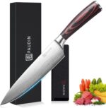 PAUDIN Kochmesser 20 cm – Profi Chefmesser aus Carbon Edelstahl mit ergonomischem Griff